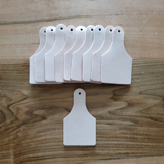 Leather Cow Tags 10pk