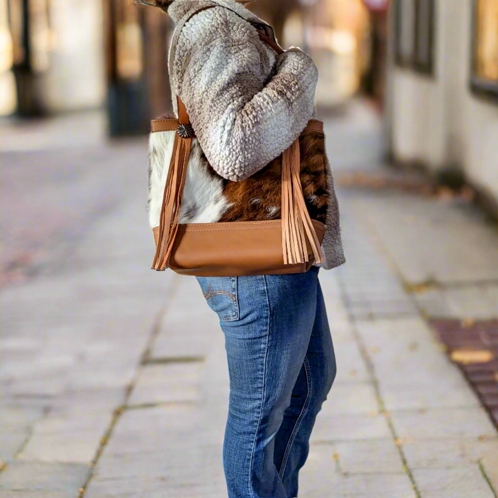 Western Leather Tote Bag