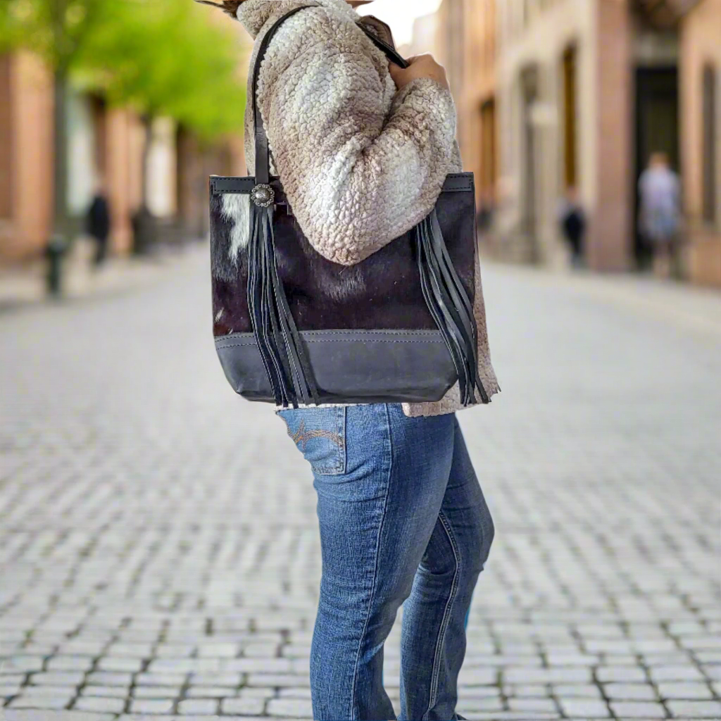 Western Leather Tote Bag