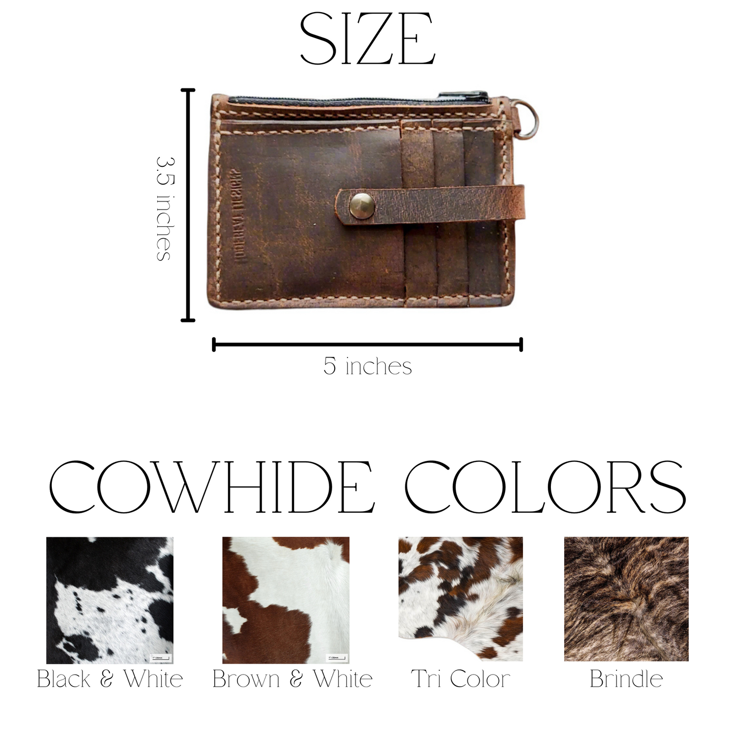 Cowhide Keychain Wallet