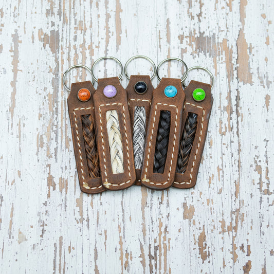 Custom MAIL IN Leather Horse Hair Key Chain Memorial Keepsake Made to Order with Horses Name with Fast Processing Perfect Horse Lover Gift