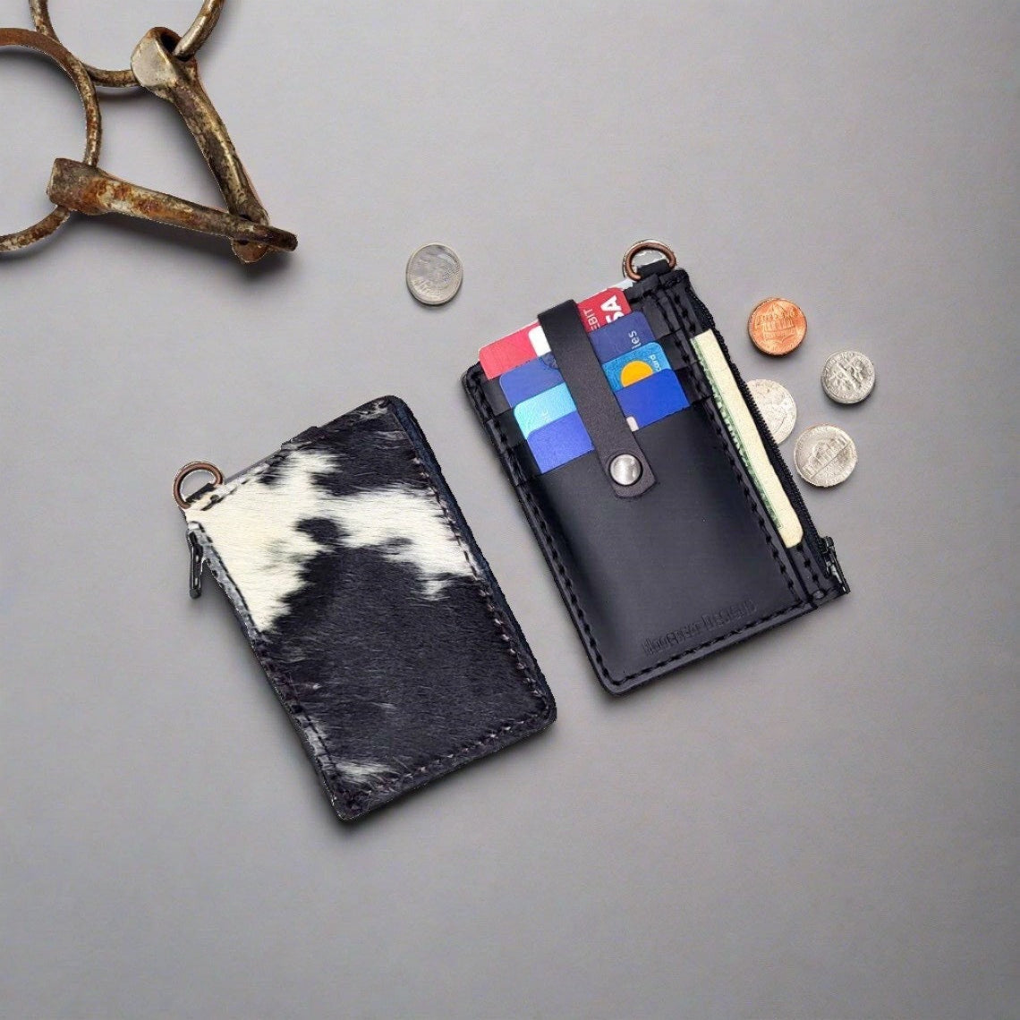 Cowhide Keychain Wallet