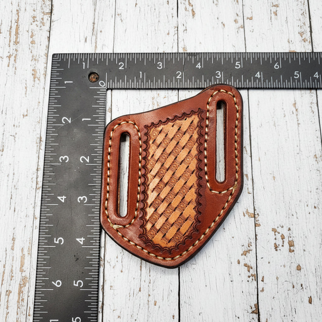Leather Trapper Pancake Knife Sheath