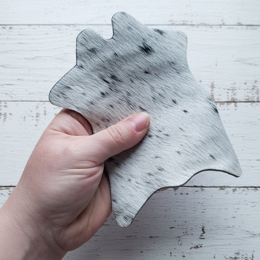 Real Cowhide Mini Rug Coaster Set - Western Home, Cowhide Wall Hanging Farmhouse Decor, Wedding Favor, Housewarming Gift, Gift for Cow Lover