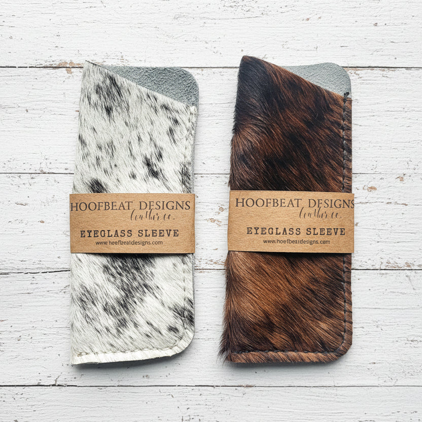 Slip In Leather Eyeglass Sleeves