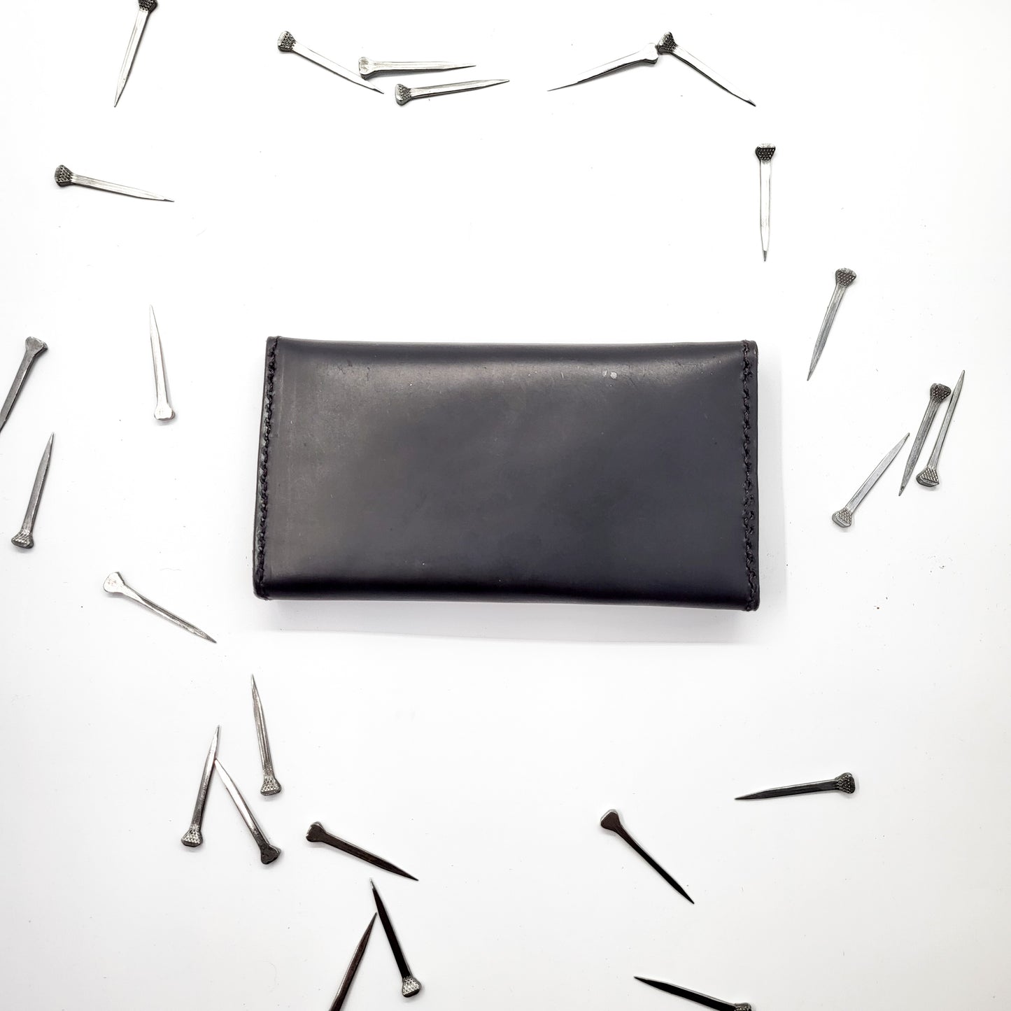 Waxed Canvas and Leather Long Wallet