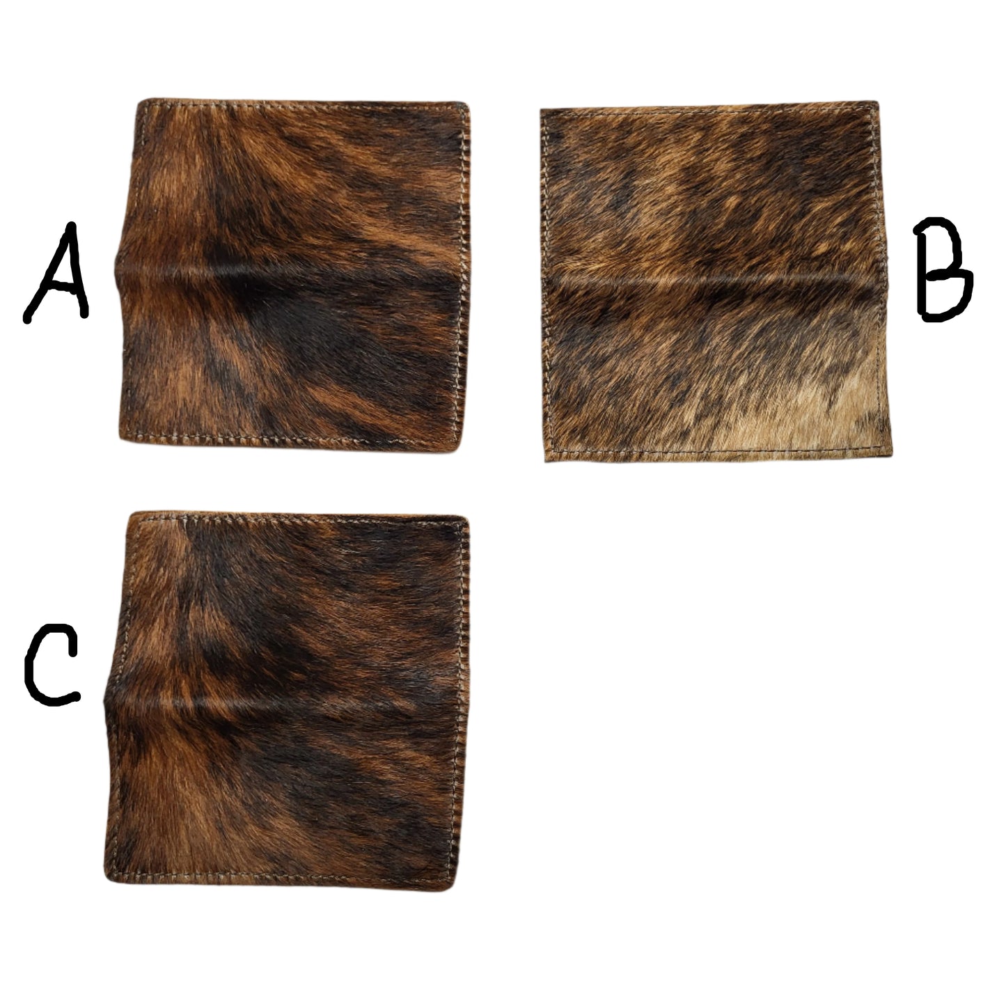 Cowhide Checkbook Cover