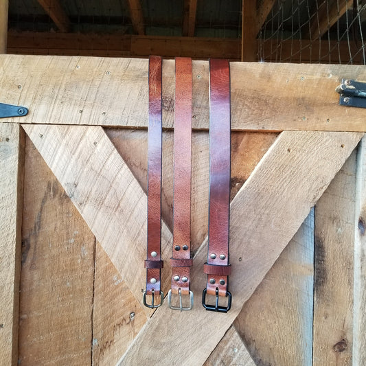 Water Buffalo Leather Belt - "Antique Brown"