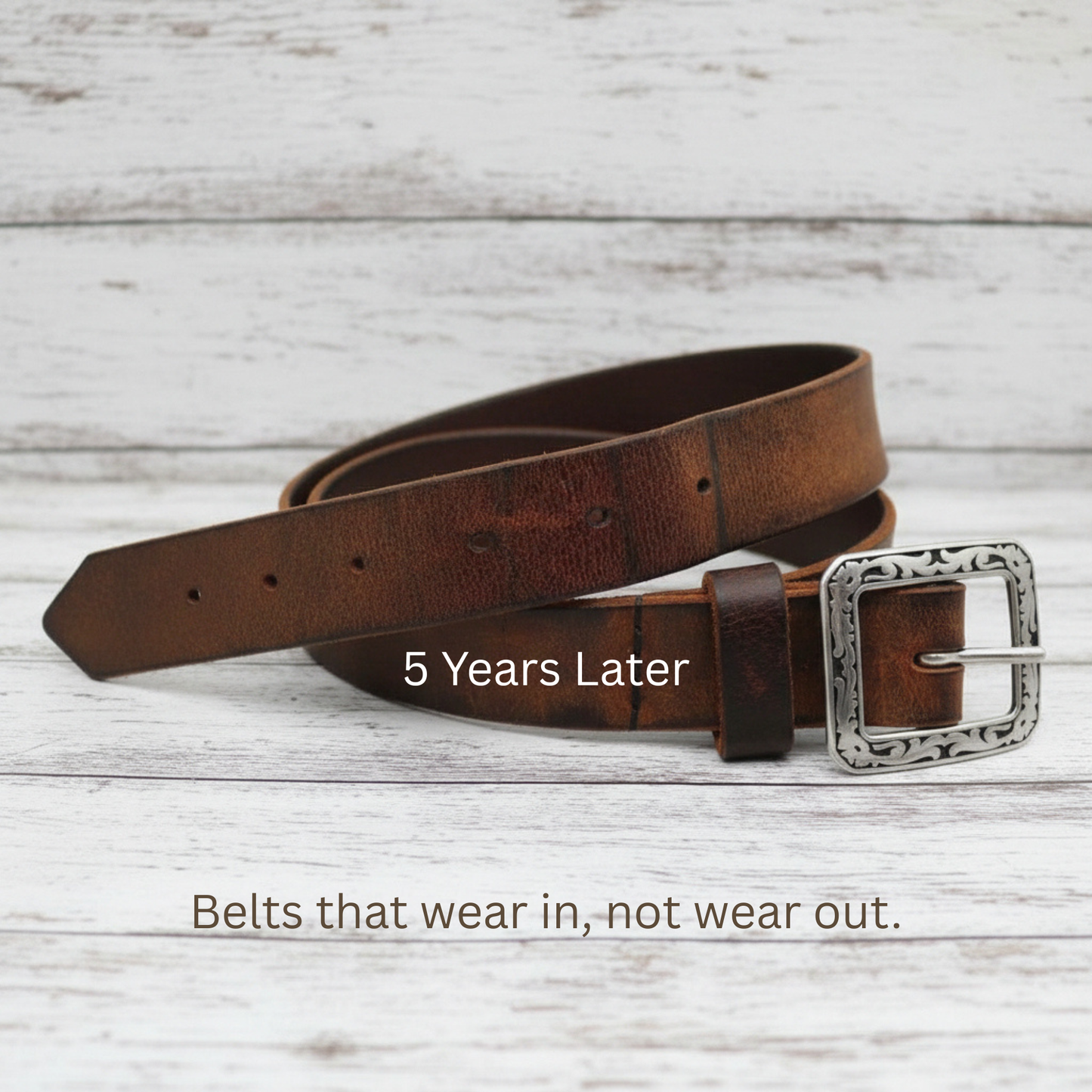 Buffalo Leather Belt "Crazy Horse"