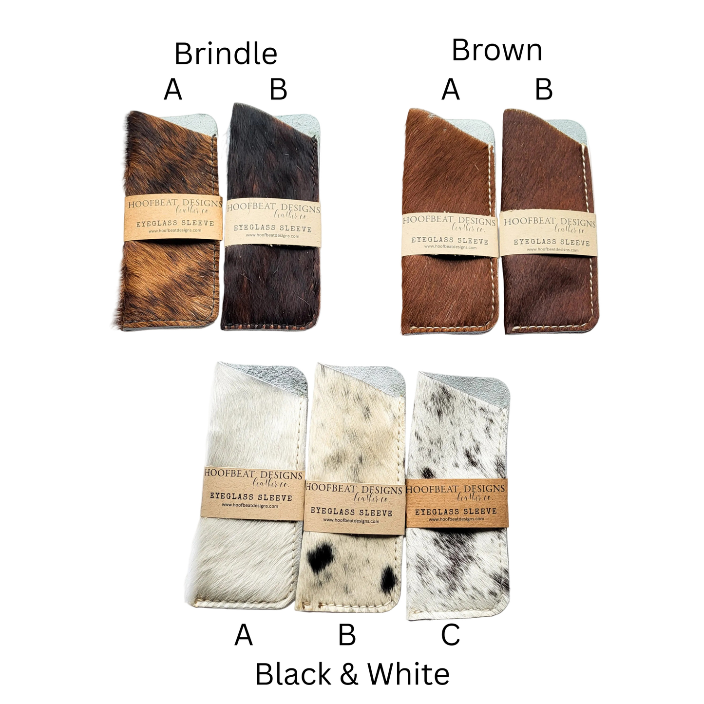 Slip In Leather Eyeglass Sleeve