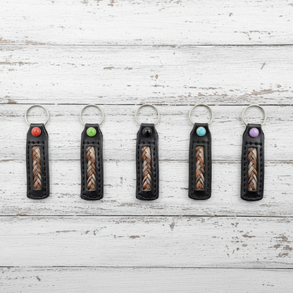 Custom MAIL IN Horsehair Leather Key Chain