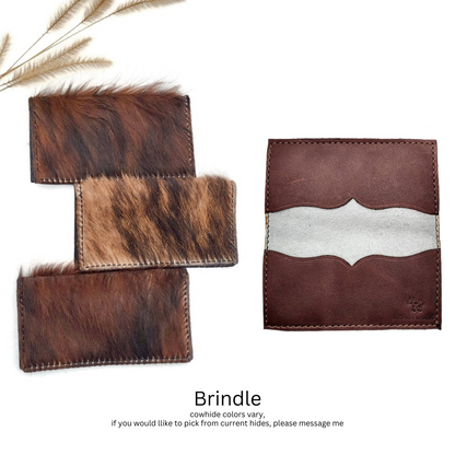 Cowhide Checkbook Cover