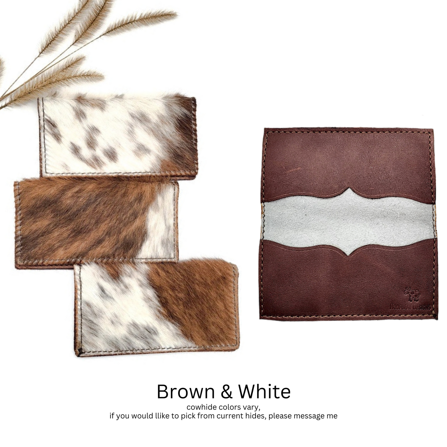 Cowhide Checkbook Cover