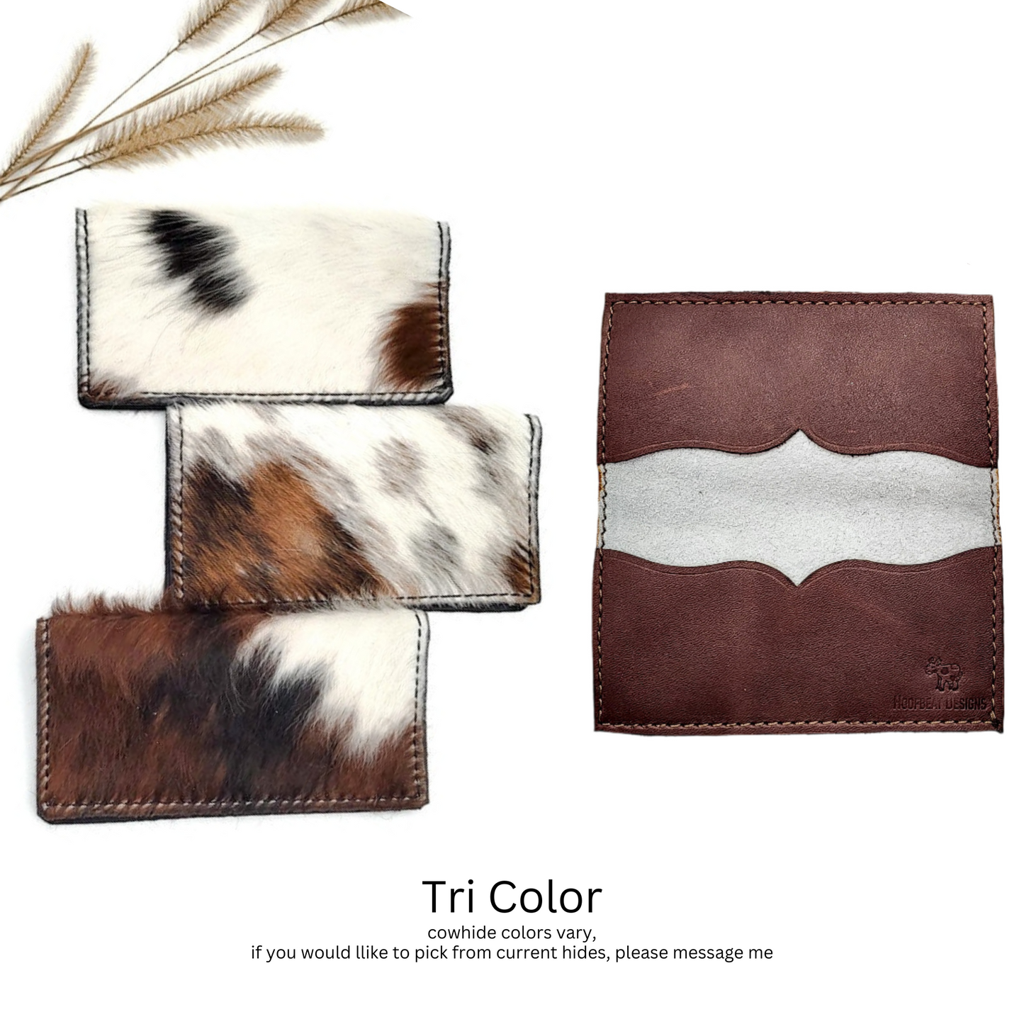 Cowhide Checkbook Cover