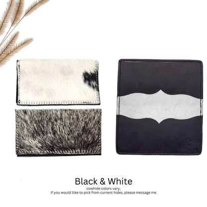 Cowhide Checkbook Cover