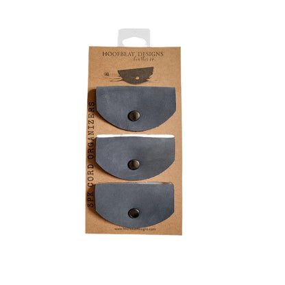 3pk Leather Cord Holders