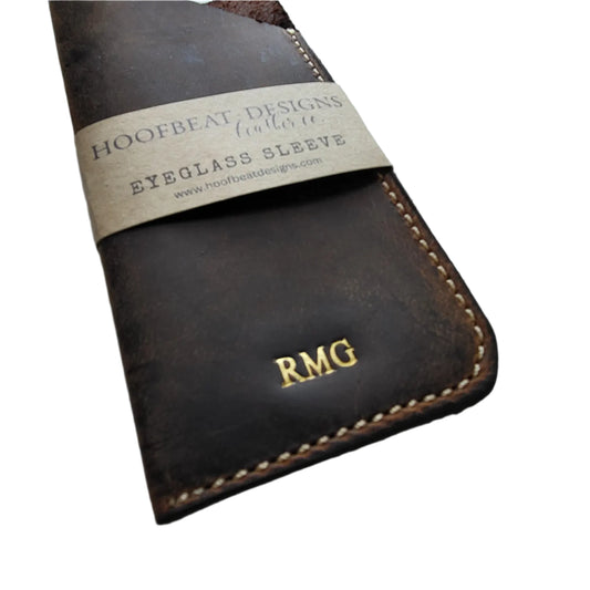 Slip In Leather Eyeglass Sleeves