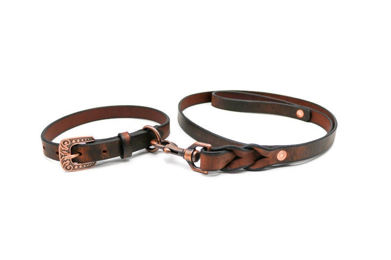 Water Buffalo Leather Dog Collar