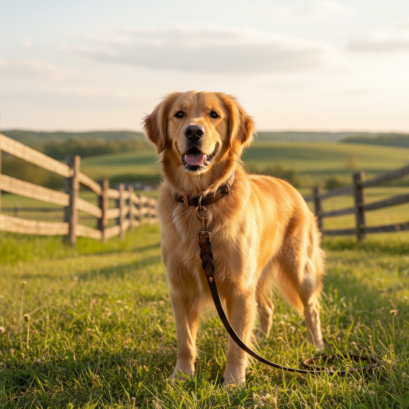 Crazy Horse Water Buffalo Leather Dog Collar