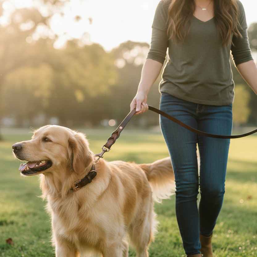 Crazy Horse Water Buffalo Leather Dog Collar