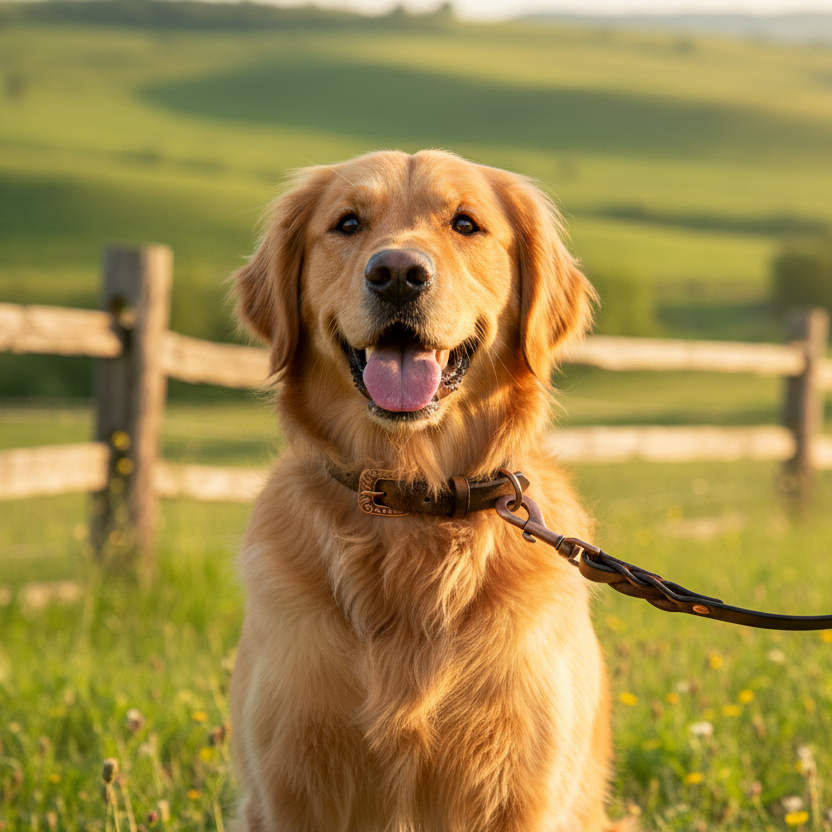 Crazy Horse Water Buffalo Leather Dog Leash