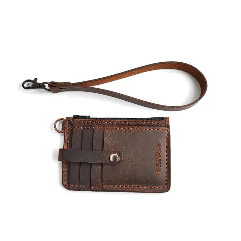 Cowhide Keychain Wallet