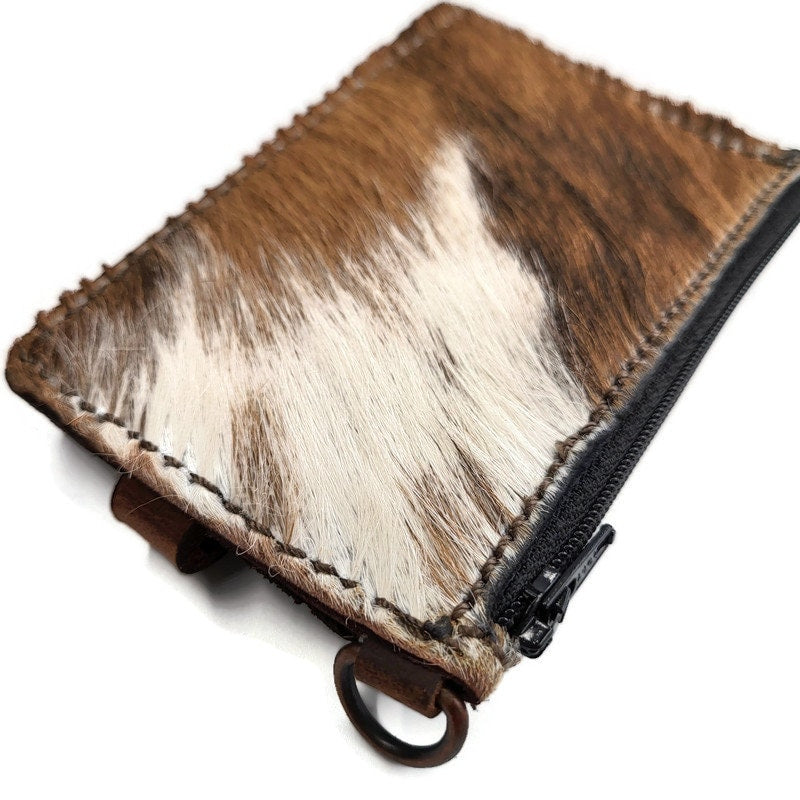 Cowhide Keychain Wallet