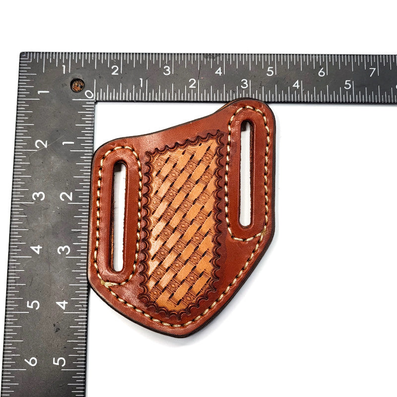 Leather Trapper Pancake Knife Sheath