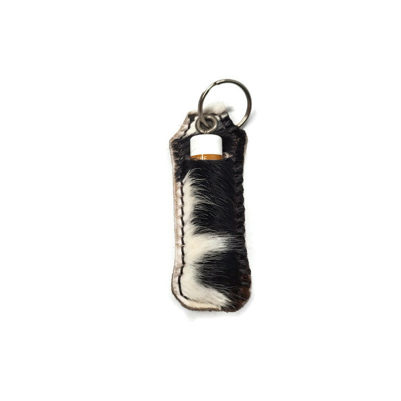 Cowhide Lip Balm Holder