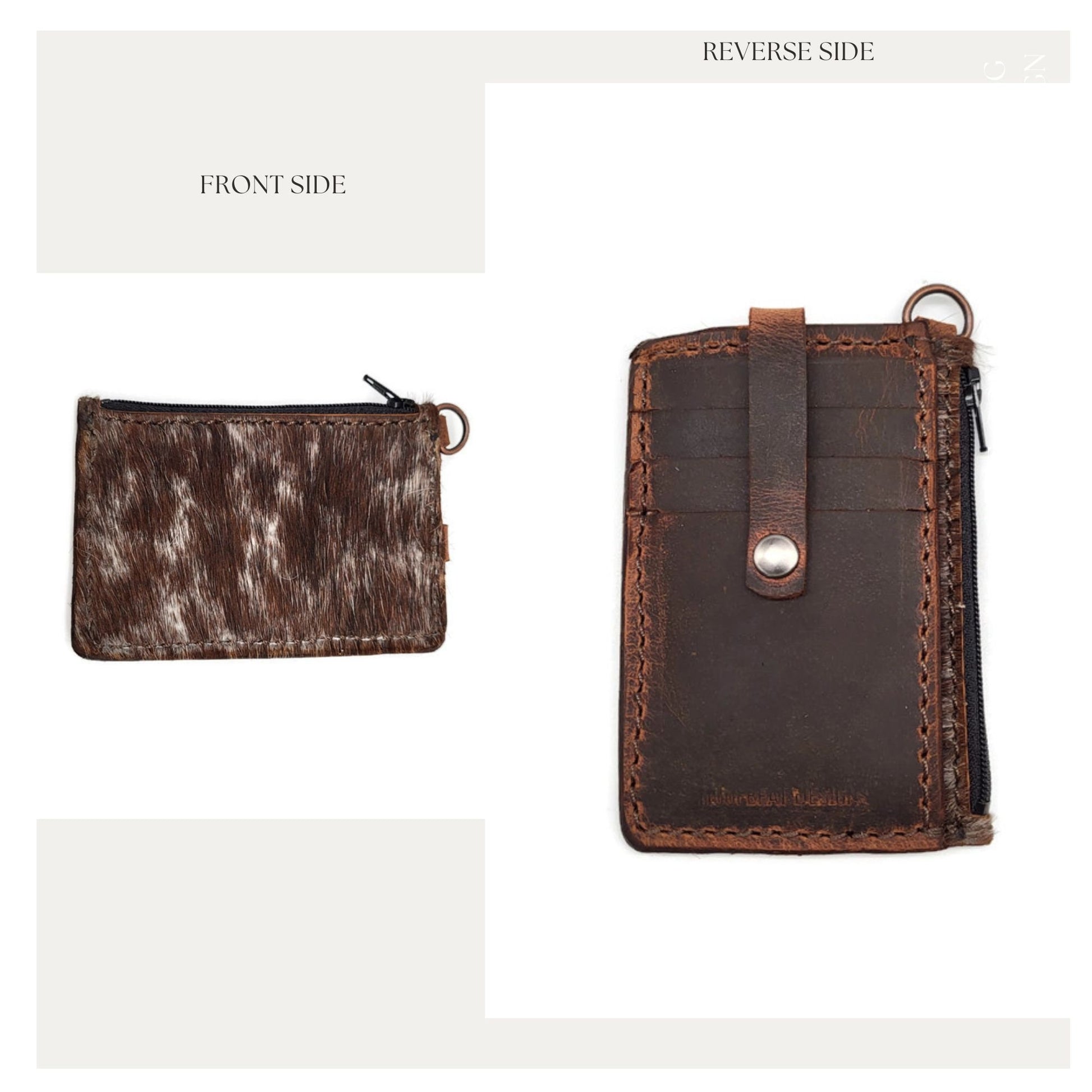 Cowhide Keychain Wallet