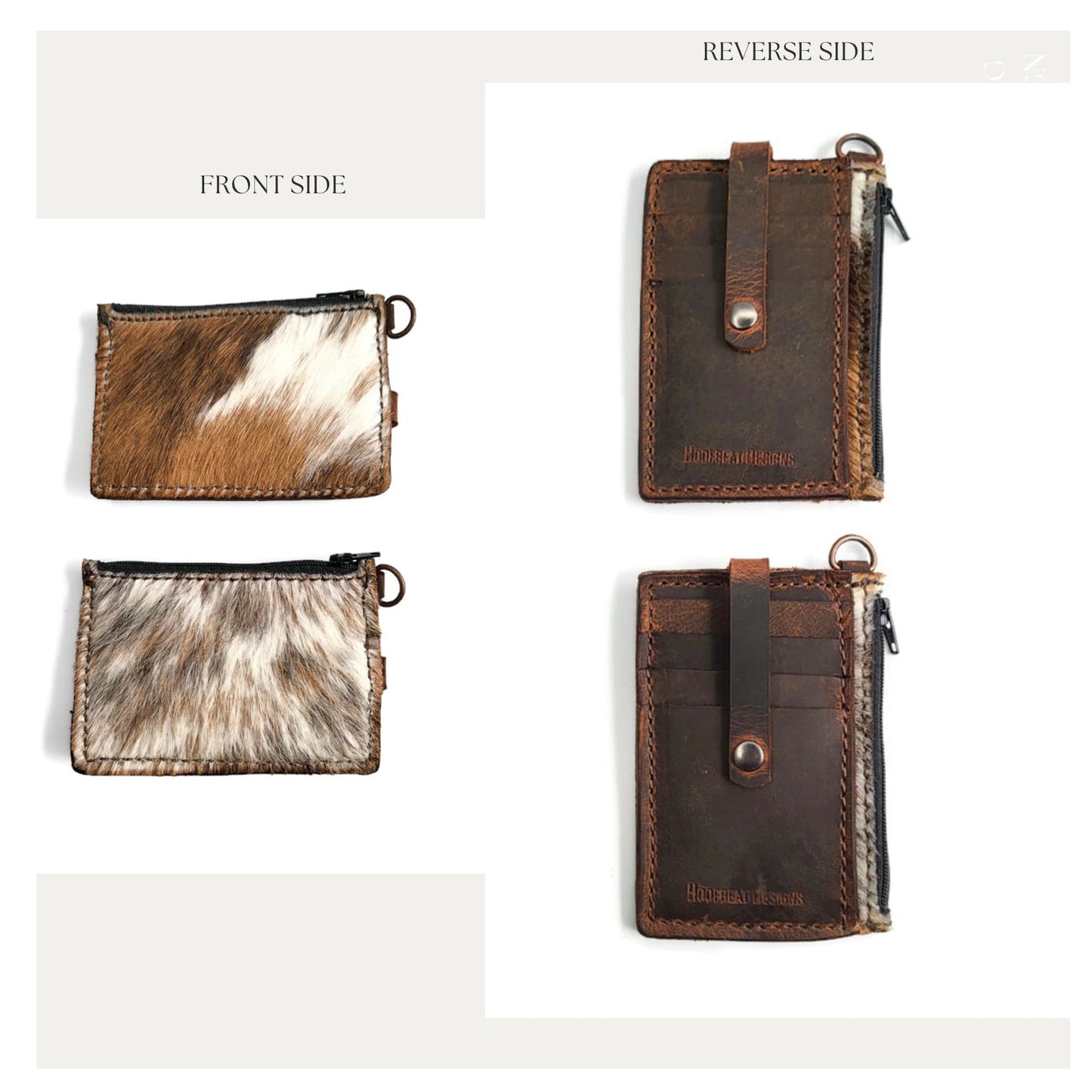 Cowhide Keychain Wallet