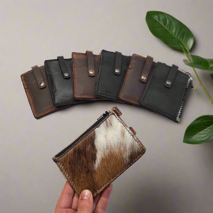 Cowhide Keychain Wallet