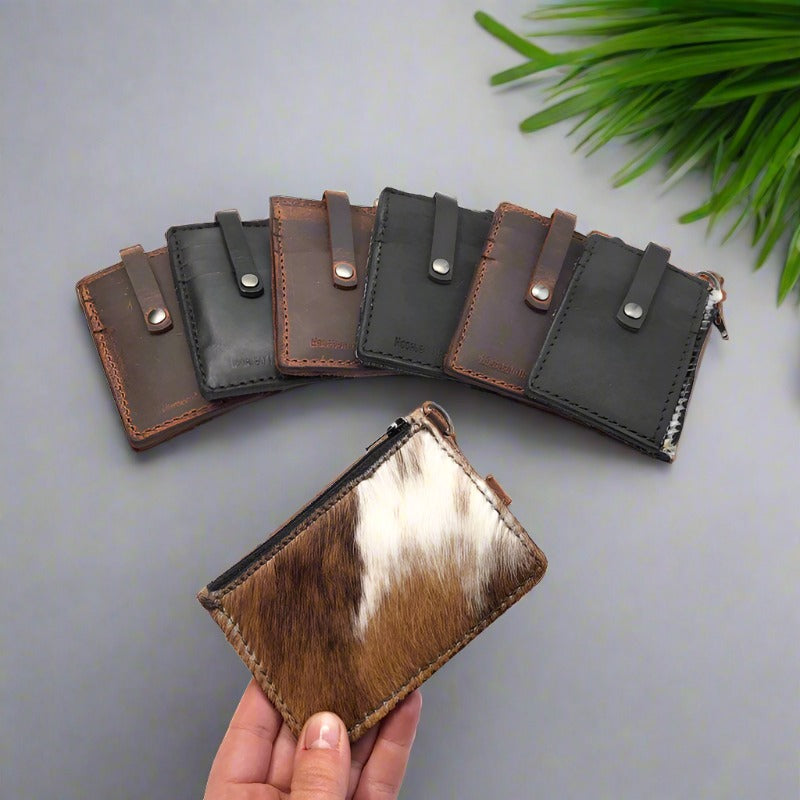 Cowhide Keychain Wallet