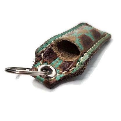 Leather Lip Balm Keychain