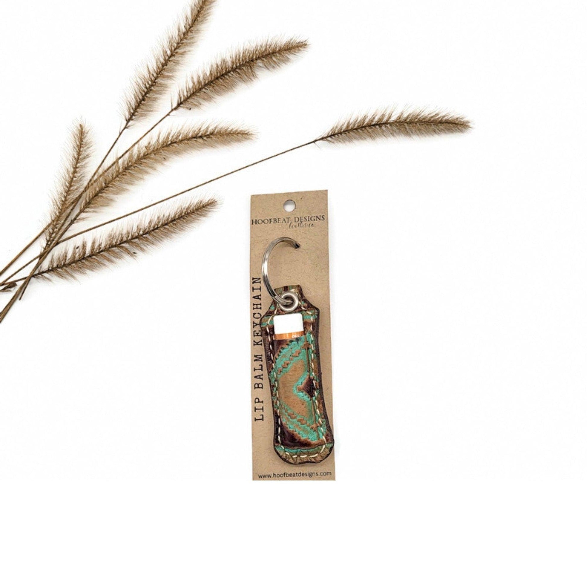 Leather Lip Balm Keychain