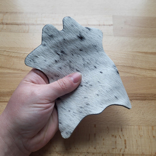 Real Cowhide Mini Rug Coaster Set - Western Home, Cowhide Wall Hanging Farmhouse Decor, Wedding Favor, Housewarming Gift, Gift for Cow Lover
