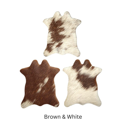 Real Cowhide Mini Rug Coaster Set - Western Home, Cowhide Wall Hanging Farmhouse Decor, Wedding Favor, Housewarming Gift, Gift for Cow Lover