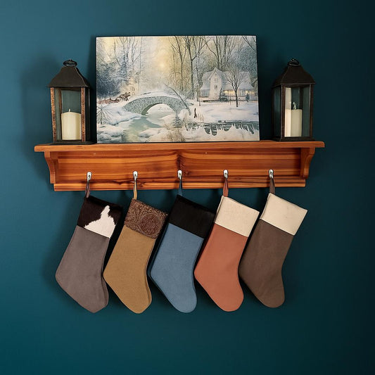 Leather Christmas Stockings - Pair