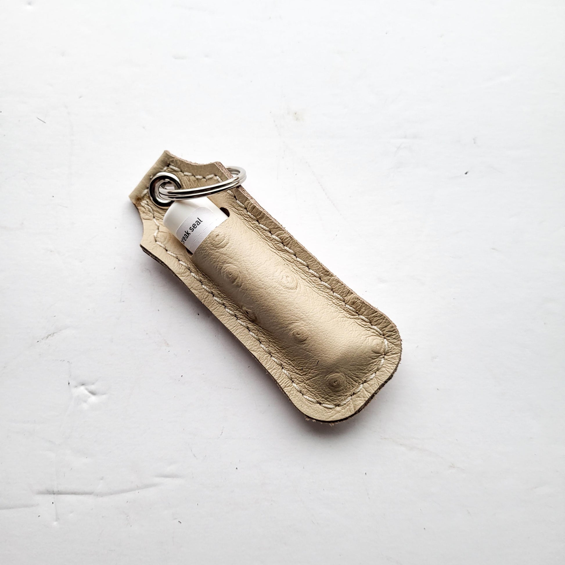Leather Lip Balm Keychain