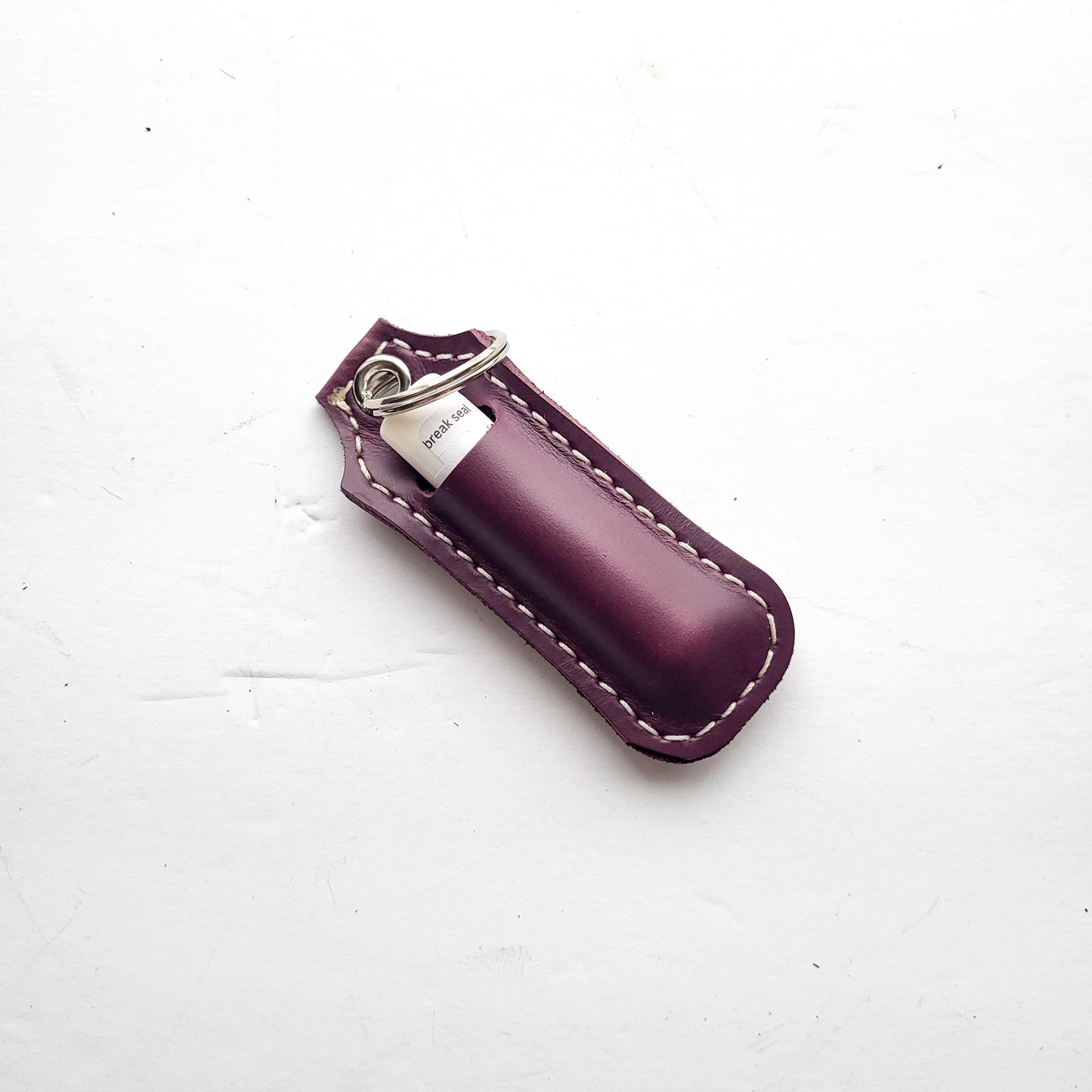 Leather Lip Balm Keychain