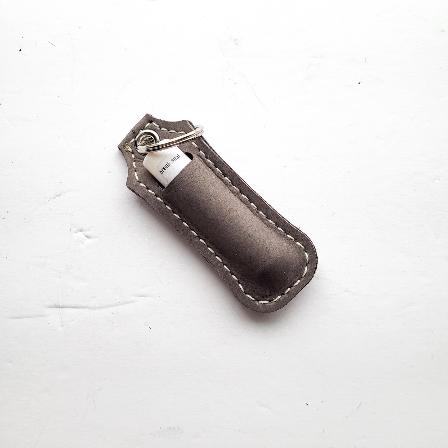 Leather Lip Balm Keychain