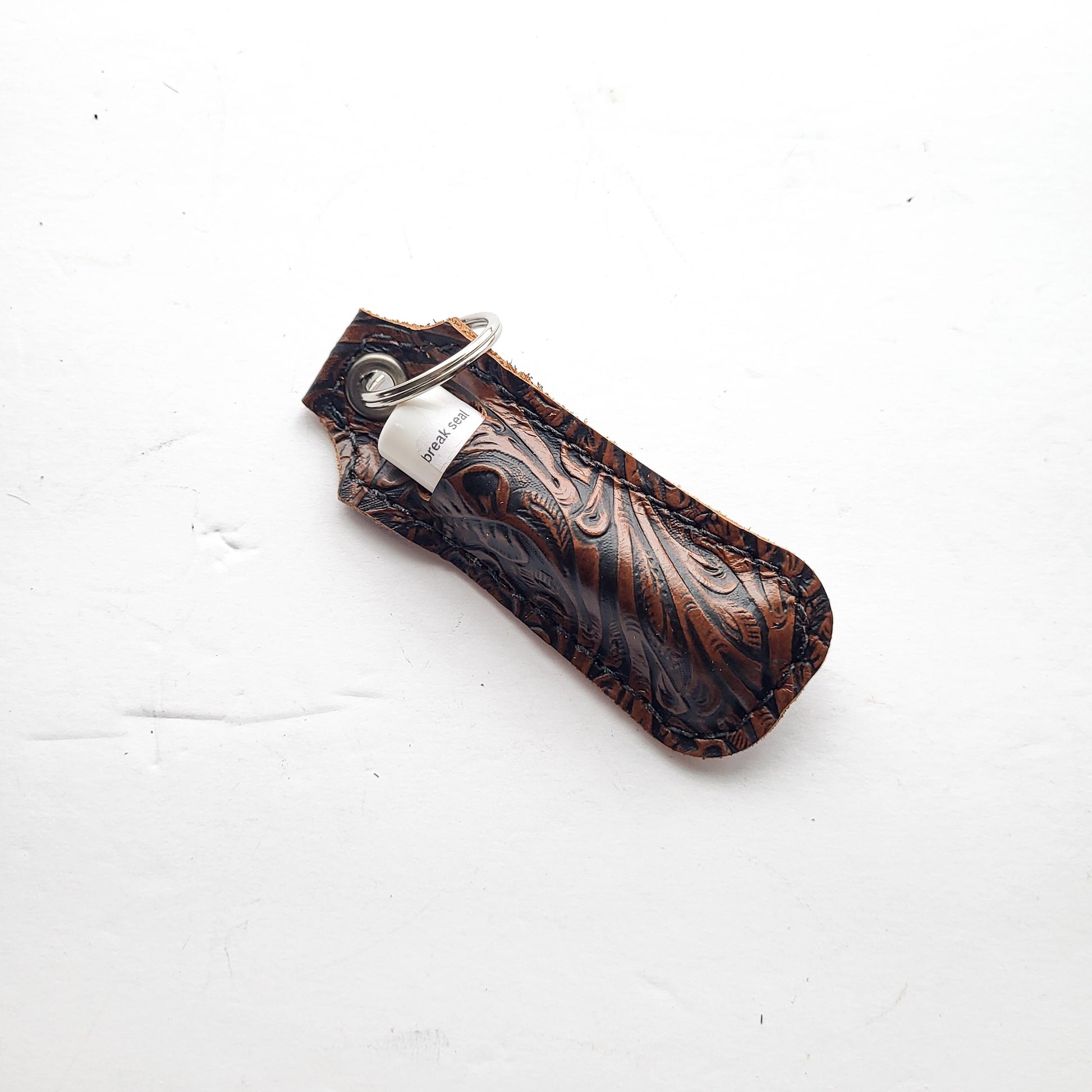 Leather Lip Balm Keychain
