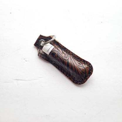 Leather Lip Balm Keychain