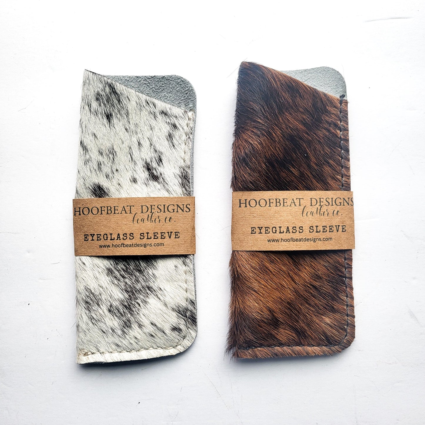 Slip In Leather Eyeglass Sleeves