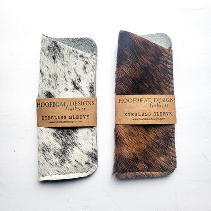 Slip In Leather Eyeglass Sleeves