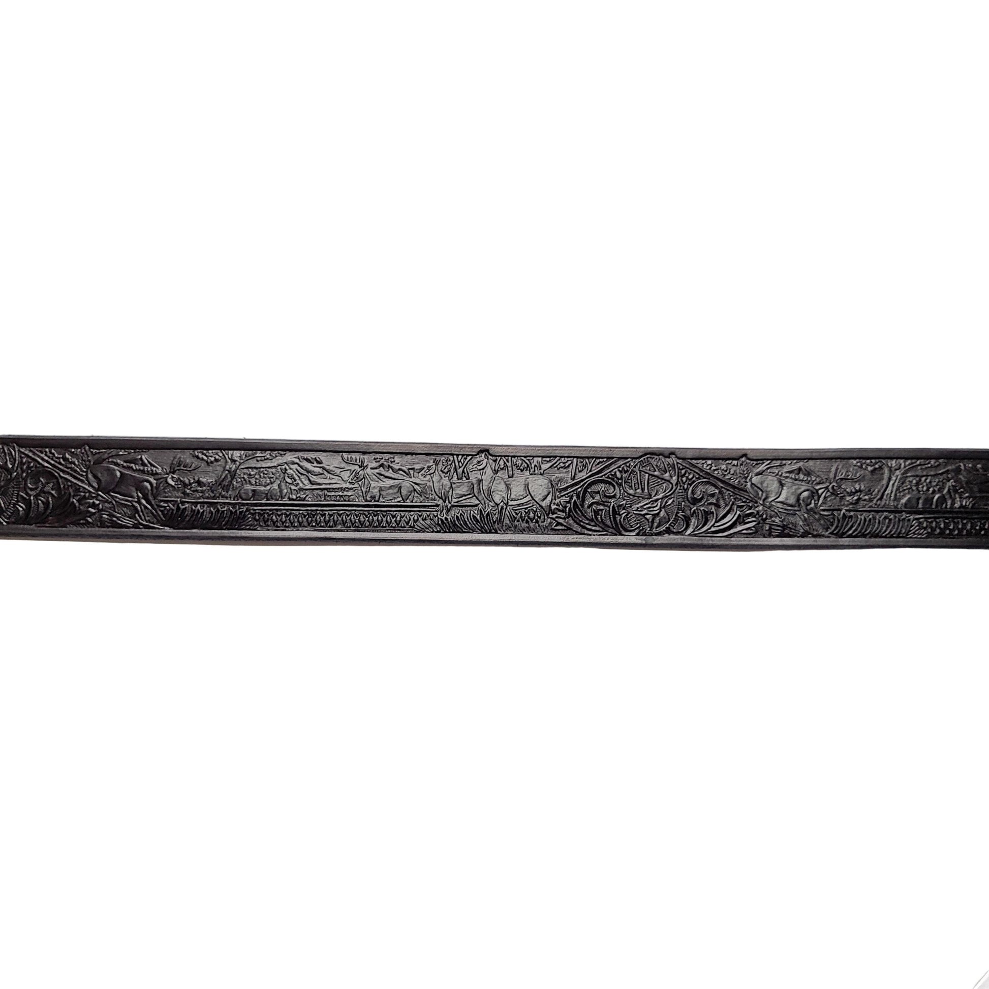 Embossed Full Grain Leather Western Belt