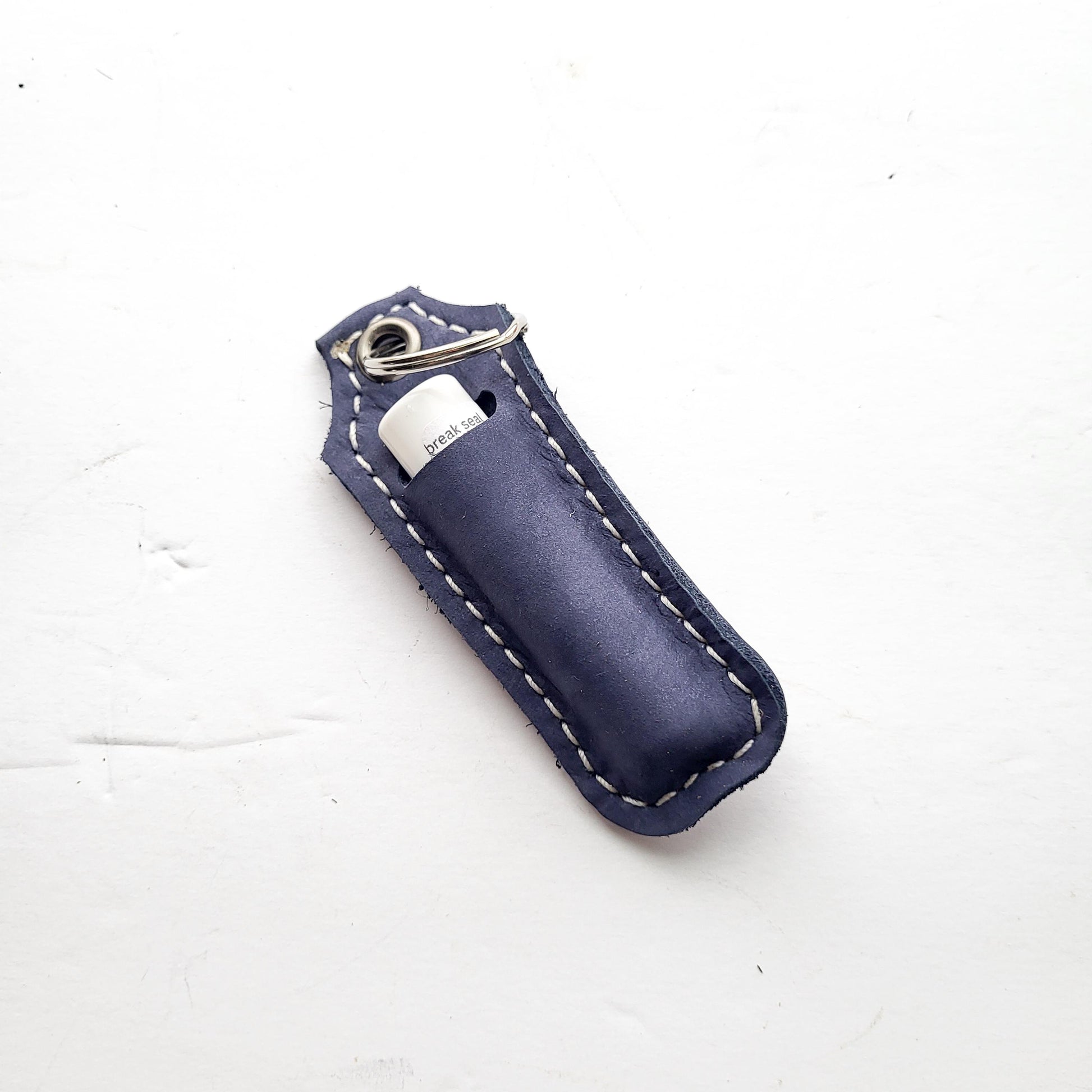 Leather Lip Balm Keychain