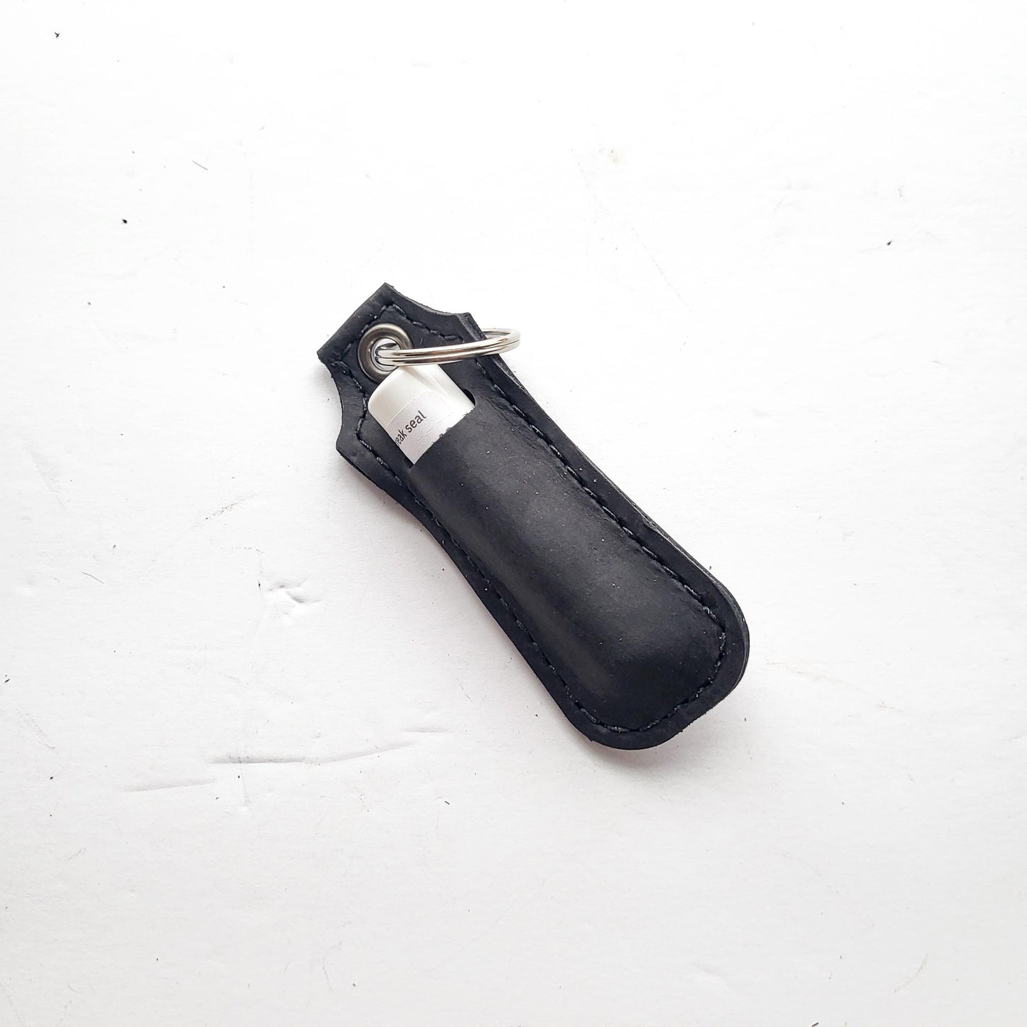 Leather Lip Balm Keychain