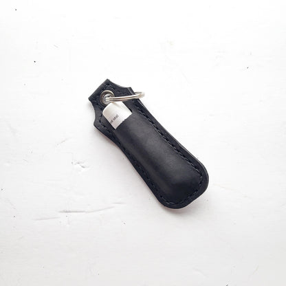 Leather Lip Balm Keychain