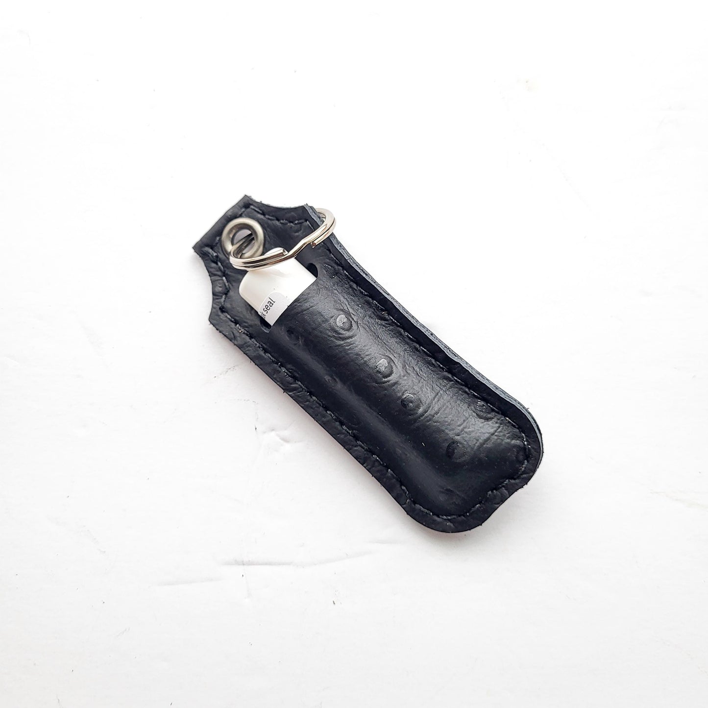 Leather Lip Balm Keychain
